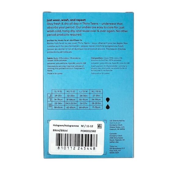 Thinx Teen Period Panties M 11-12 - Picture 3 of 6